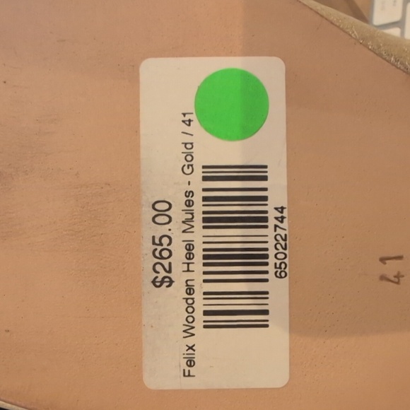 Huma Blanco Gold Leather Mules 41 - Picture 4 of 4